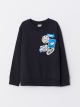 Crew Neck Printed Long Sleeve Boy Sweatshirt