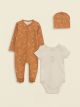 Long Sleeve Printed Organic Cotton Baby Boy Hospital Set