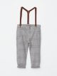 Striped Baby Boy Pants and Suspenders 2-Piece Set