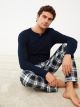 Standard Fit Plaid Men's Pajama Set