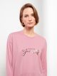 Crew Neck Sequin Embroidered Long Sleeve Women's Tunic