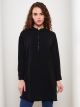 Hooded Regular Long Sleeve Oversize Women's Tunic