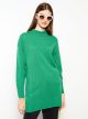 Half Turtleneck Regular Long Sleeve Women's Tricot Tunic