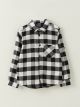 Plaid Long Sleeve Gabardine Boy Shirt