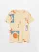 Crew Neck Patterned Short Sleeve Boy T-Shirt