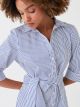 Striped Poplin Women's Shirt Dress