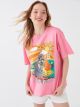 Crew Neck Lady And The Tramp Printed Short Sleeve Women's T-Shirt