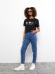 High Waisted Slim Fit Regular Pocket Detailed Women's Rodeo Denim Trousers