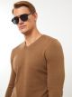 V Neck Long Sleeve Men's Knitwear Sweater