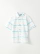 Striped Short Sleeve Gabardine Boy Shirt