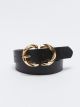 Leather Look Flat Women's Belt