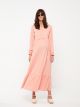 Tie Neck Regular Long Sleeve Maternity Dress