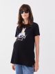 Crew Neck Daisy Duck Printed Short Sleeve Maternity T-Shirt