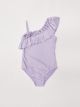 Ruffle Detailed Girl's Swimwear Made of Flexible Fabric