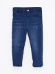 Elastic Waist Basic Baby Girl Denim Trousers