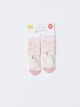 Baby Girl Home Socks with Toy