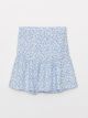 Elastic Waist Patterned Girl Skirt