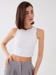 Women's Crew Neck Plain Crop