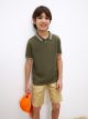 Polo Neck Basic Short Sleeve Boy T-shirt