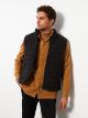 Standard Fit Stand Up Collar Suede Men's Vest