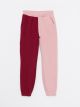 Elastic Waist Color-Blocked Girl Jogger Sweatpants