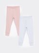 Elastic Waist Baby Girl Pajama Bottoms 2-Pack