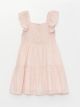 Square Neck Short Sleeve Girls Dress