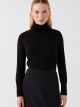 Turtleneck Regular Long Sleeve Women's Tricot Sweater