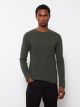 Crew Neck Long Sleeve Men's Tricot Sweater