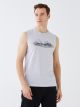 Crew Neck Printed Combed Cotton Men's Sleeveless T-Shirt