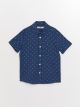 Patterned Short Sleeve Boy Shirt