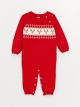 Crew Neck Baby Boy Knit Jumpsuit