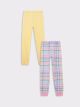 Elastic Waist Cotton Girl Pajama Bottoms 2-Pack