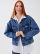 Shirt Neck Regular Long Sleeve Women's Jean Jacket