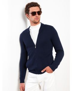 Standard Fit College Neck Men's Tricot Cardigan