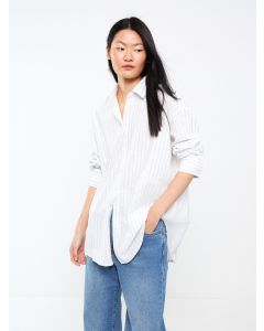 Striped Long Sleeve Oversize Women's Shirt