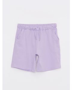 Basic Cotton Girls' Shorts With Elastic Waist