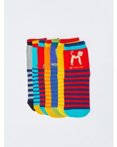 Patterned Boy Socket Socks 7-pack