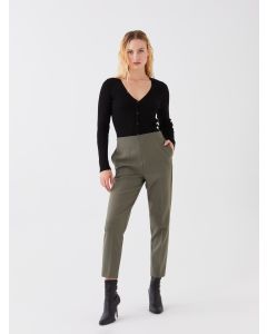 Elastic Waist Standard Fit Women's Trousers