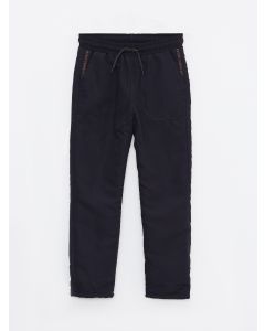 Elastic Waist Basic Fleece Lined Boy Trousers