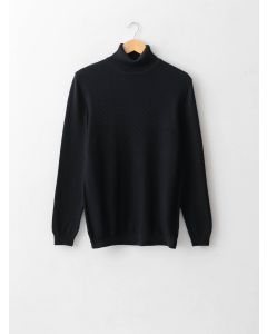 Turtleneck Long Sleeve Thin Men's Tricot Sweater