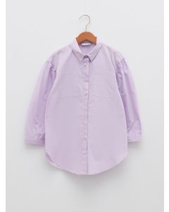 Basic Long Sleeve Poplin Girl Shirt