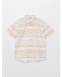 Striped Short Sleeve Boy Shirt