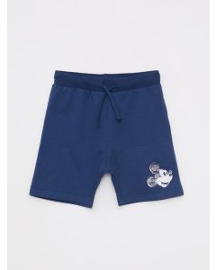 Mickey Mouse Printed Boy Shorts With Elastic Waist