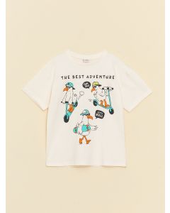 Comfortable Fit Crew Neck Printed Boys T-Shirt