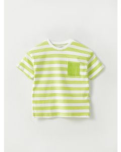 Crew Neck Short Sleeve Striped Baby Boy T-Shirt