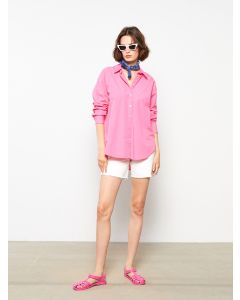 Buttoned Regular Long Sleeve Cotton Women's Shirt