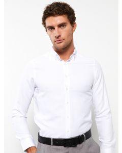 Slim Fit Long Sleeve Oxford Men's Shirt