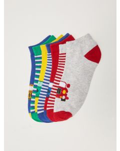 Patterned Boy's Booties Socks 7 Pieces