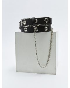 Eyelet Chain Detailed Women's Belt